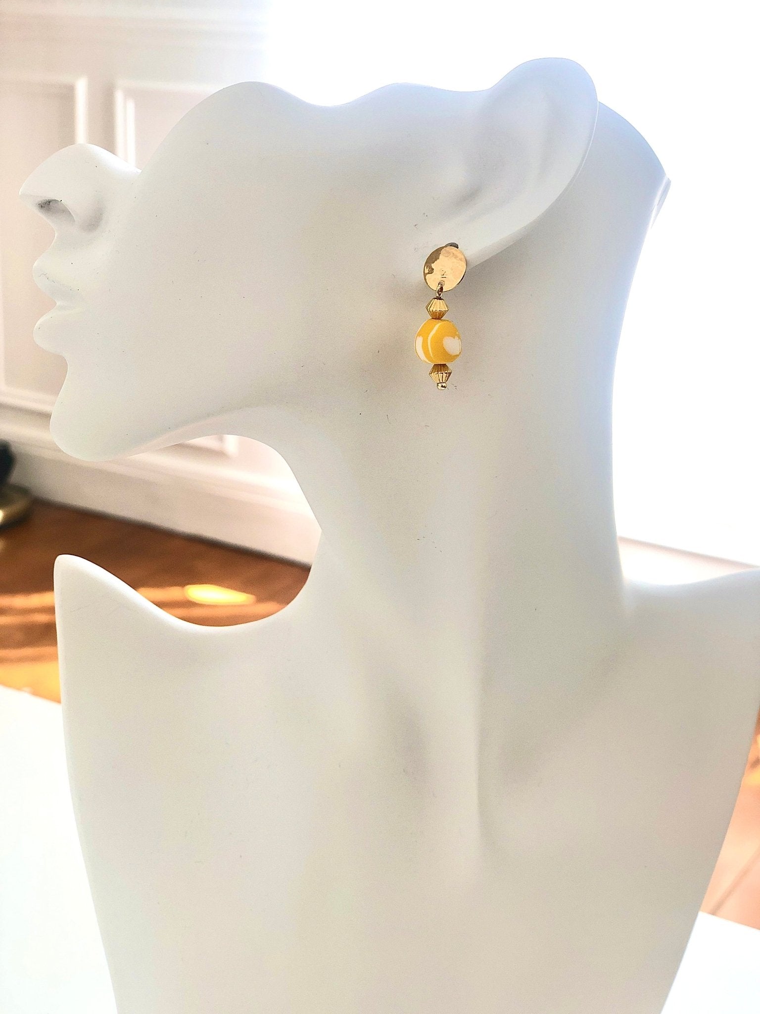 Boucles d’oreilles « Deauville » Soleil doré - Julie COLLEONI