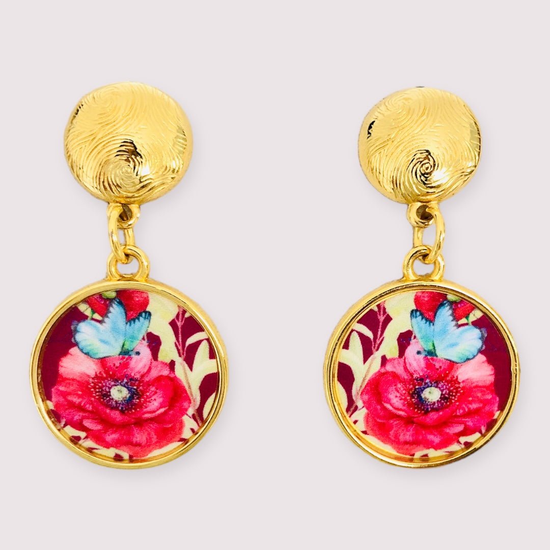 Boucles d’oreilles "Le Jardin de Coquelicots" - Julie COLLEONI