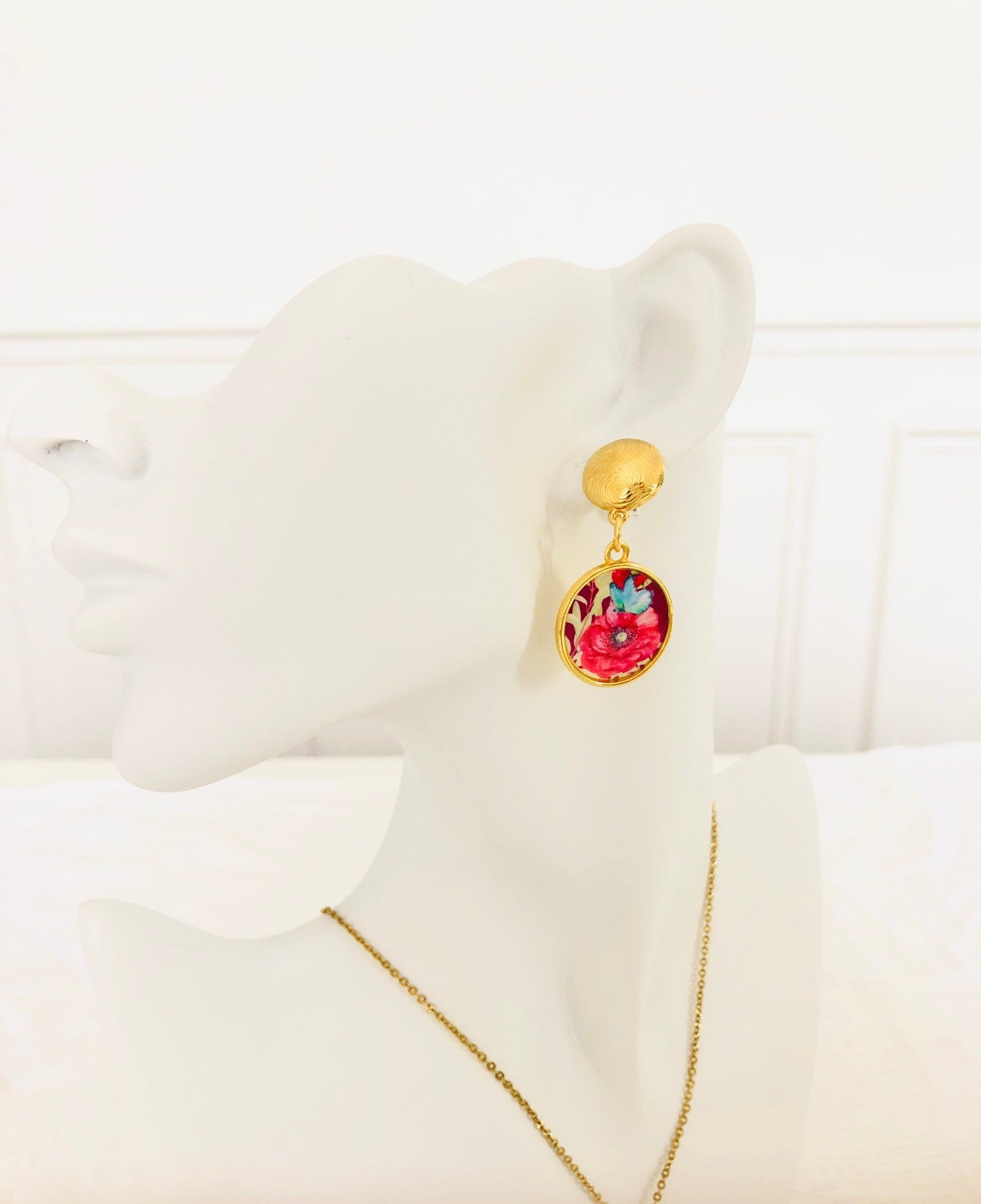 Boucles d’oreilles "Le Jardin de Coquelicots" - Julie COLLEONI