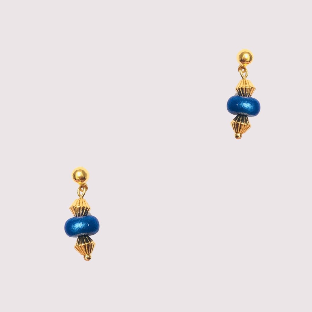Boucles d’oreilles « Deauville » Perles d’Eclat Bleu - Julie COLLEONI