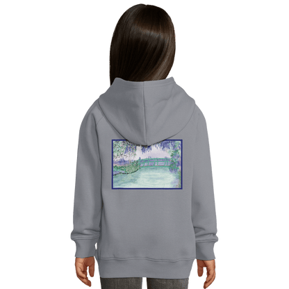 Hoodie en coton bio &quot;Rêverie à Giverny&quot; personnalisable - Julie COLLEONI