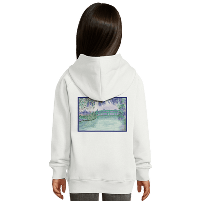 Hoodie en coton bio &quot;Rêverie à Giverny&quot; personnalisable - Julie COLLEONI