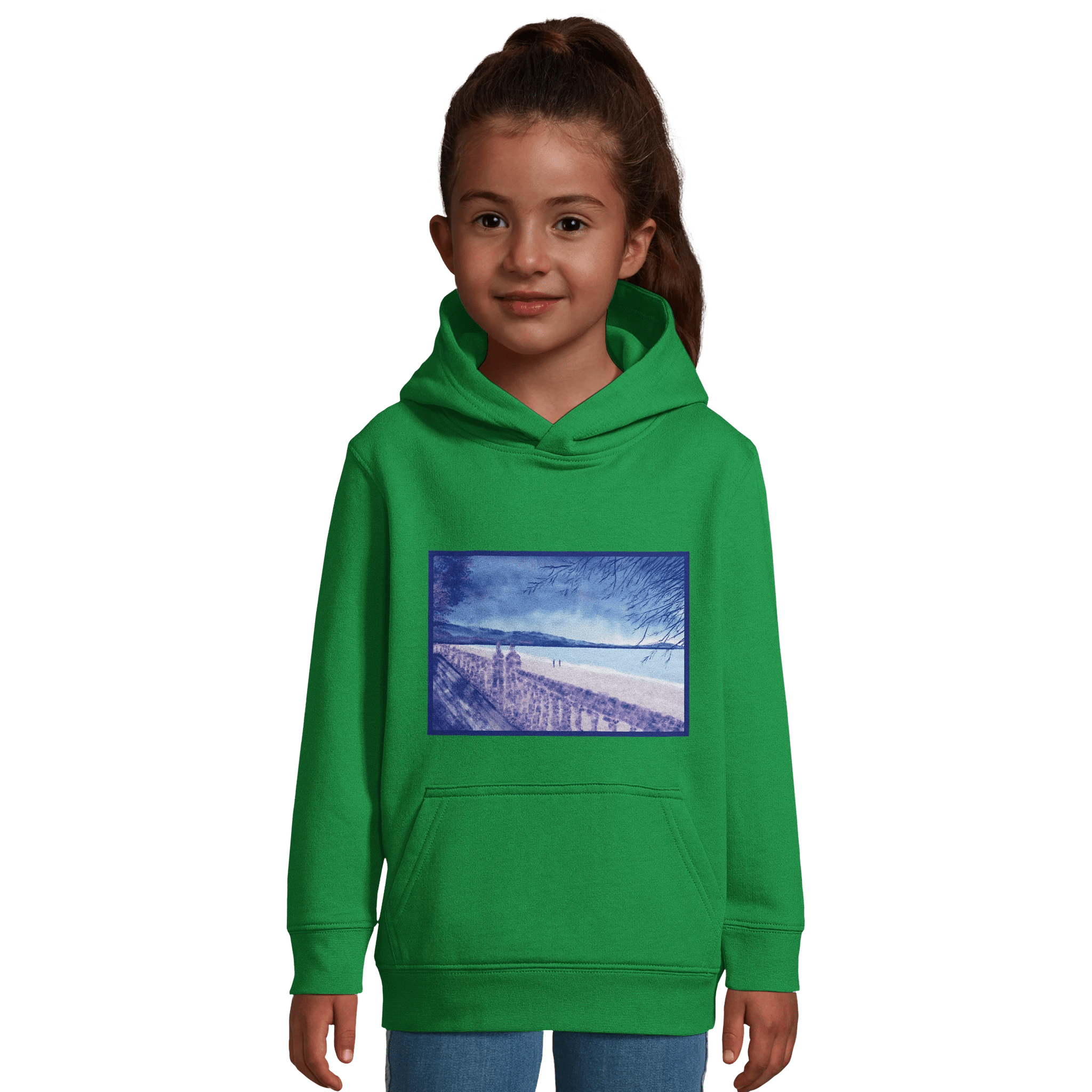 Hoodie enfant &quot;Souvenirs sur le sable&quot; - Julie COLLEONI