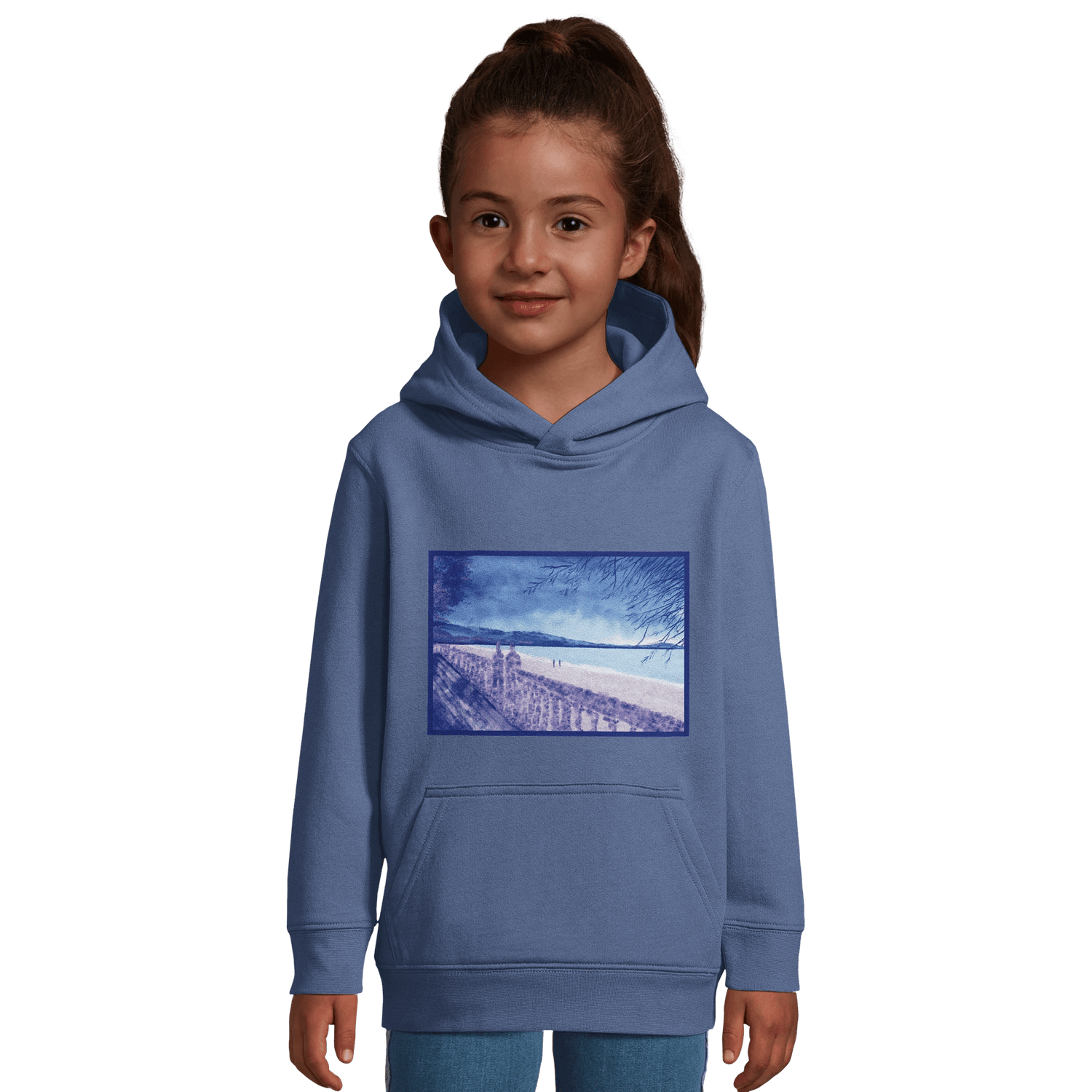 Hoodie enfant &quot;Souvenirs sur le sable&quot; - Julie COLLEONI