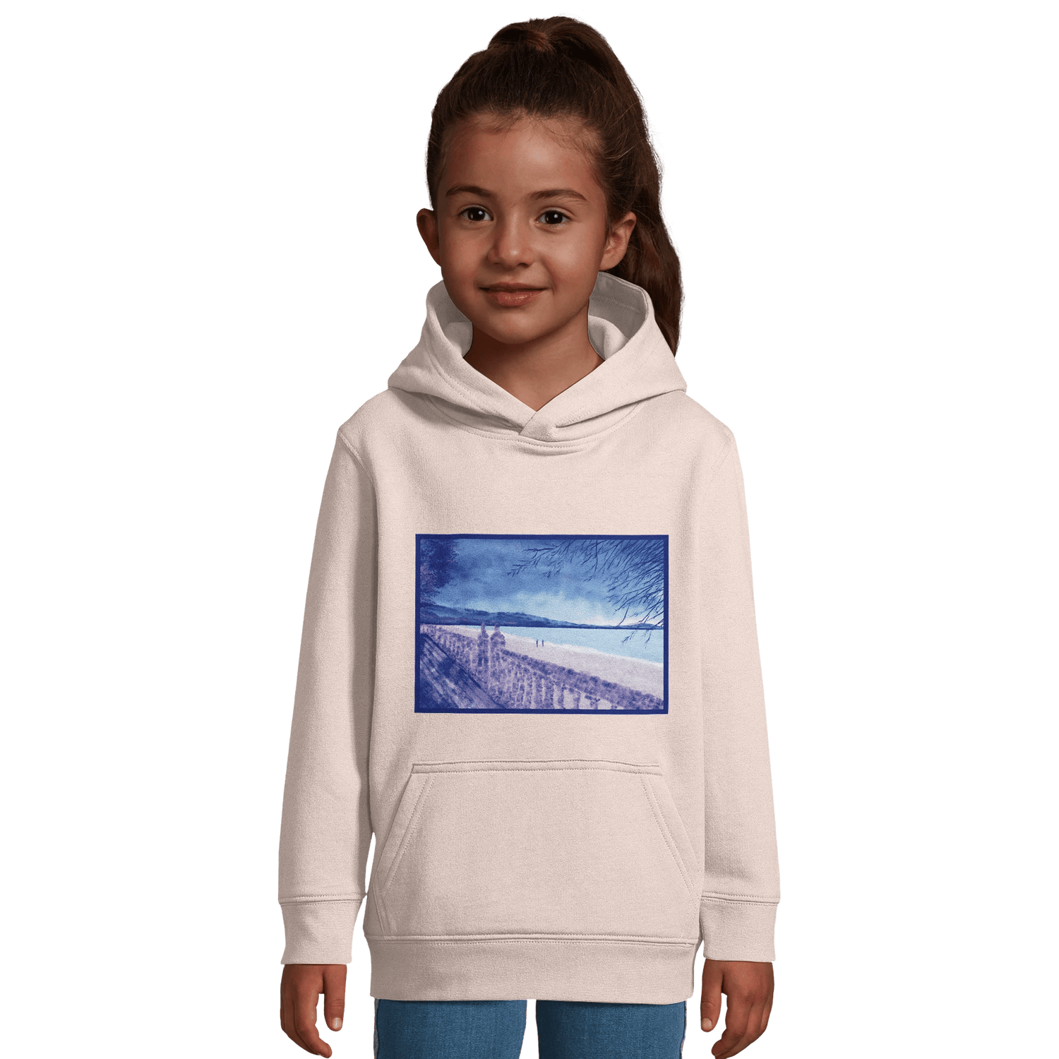 Hoodie enfant &quot;Souvenirs sur le sable&quot; - Julie COLLEONI