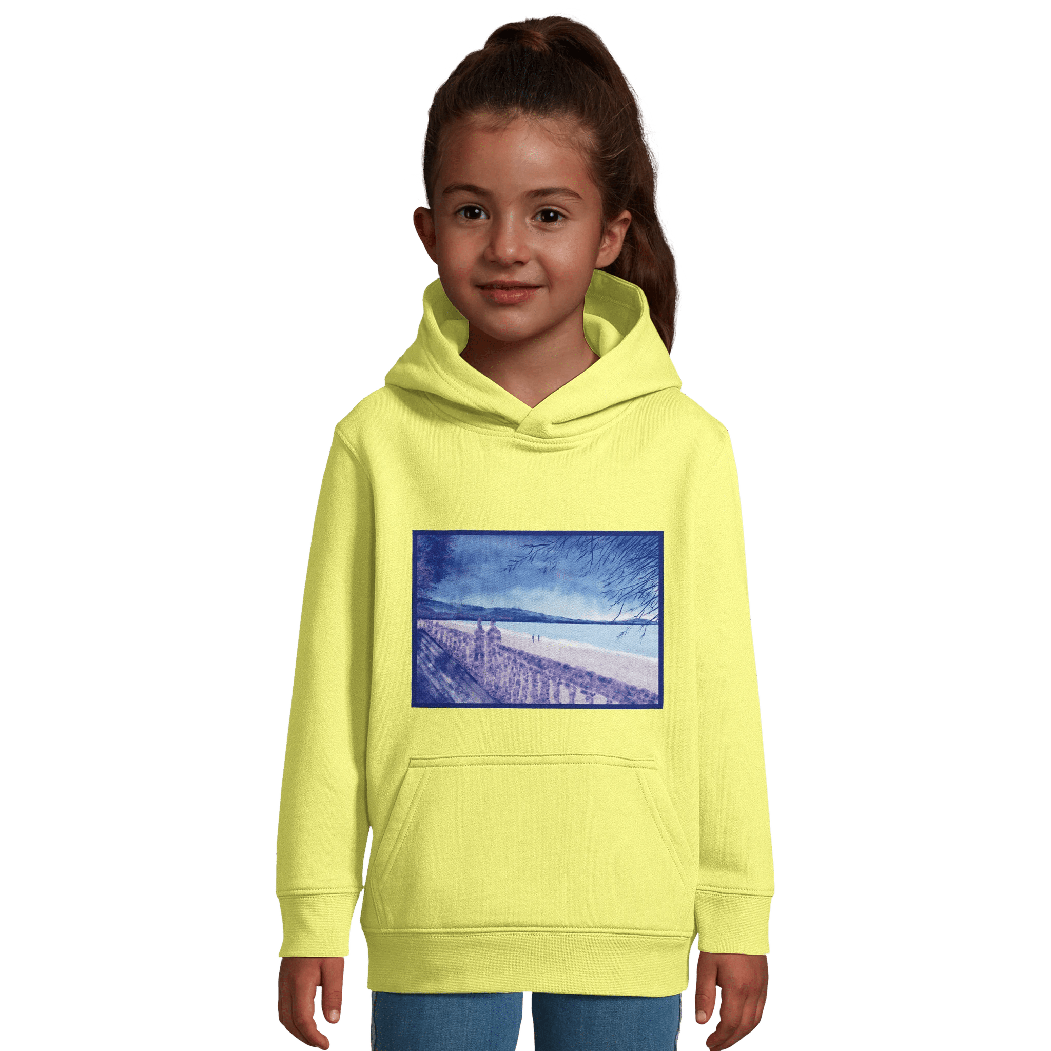 Hoodie enfant &quot;Souvenirs sur le sable&quot; - Julie COLLEONI