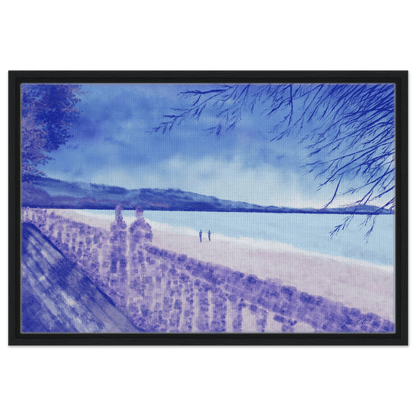 &quot;Souvenirs sur le sable &quot; - Toile encadrée - Julie COLLEONI