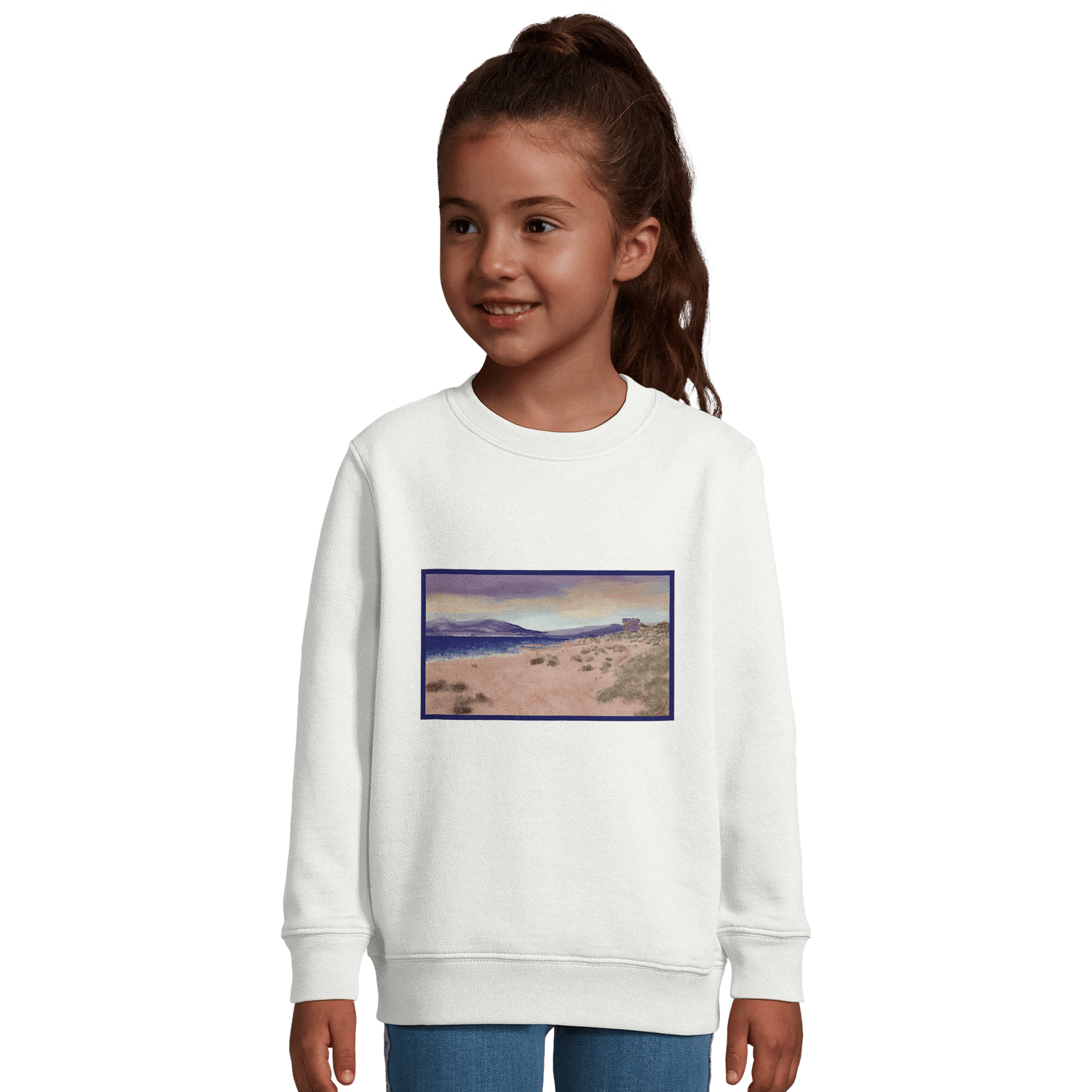 Sweat-shirt enfant &quot;Les Sables de Capitello&quot; - Julie COLLEONI