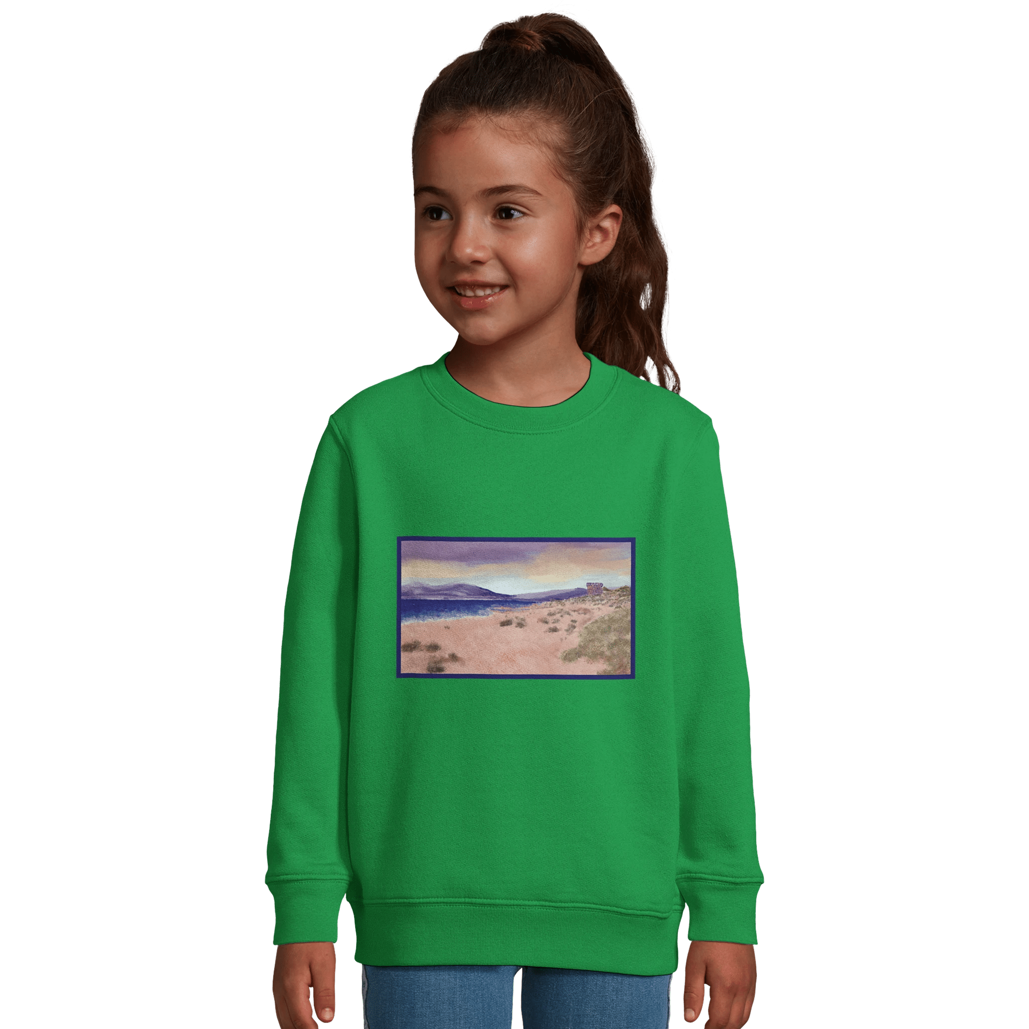 Sweat-shirt enfant &quot;Les Sables de Capitello&quot; - Julie COLLEONI