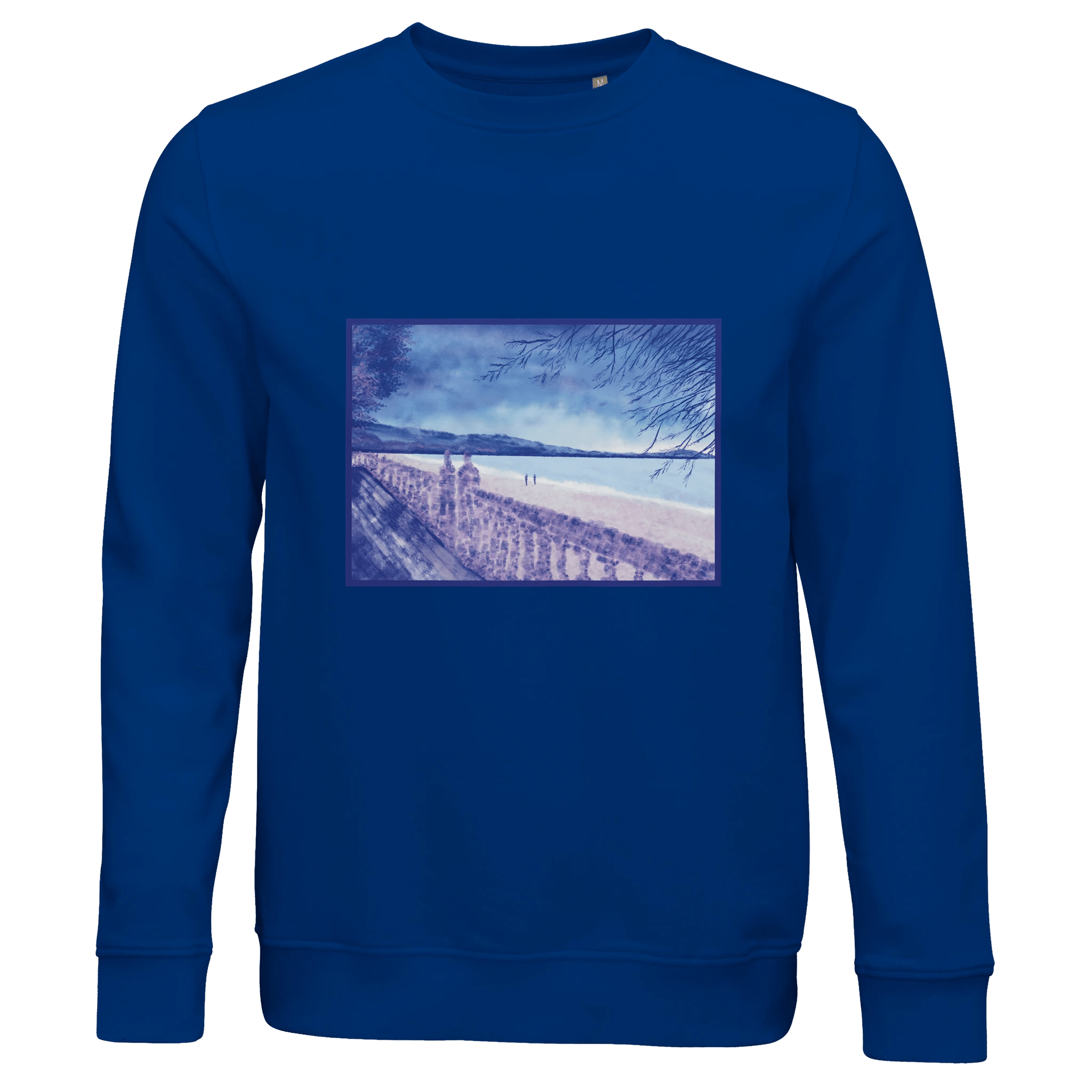 Sweat-shirt unisexe bio ras du cou - Souvenirs sur le sable&quot; - Julie COLLEONI