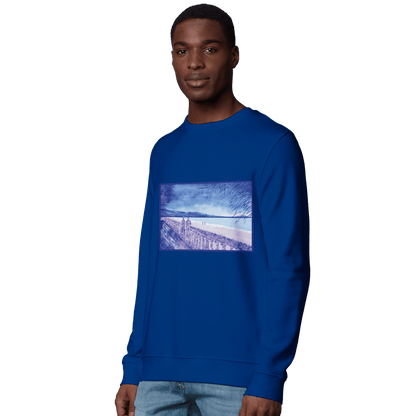 Sweat-shirt unisexe bio ras du cou - Souvenirs sur le sable&quot; - Julie COLLEONI