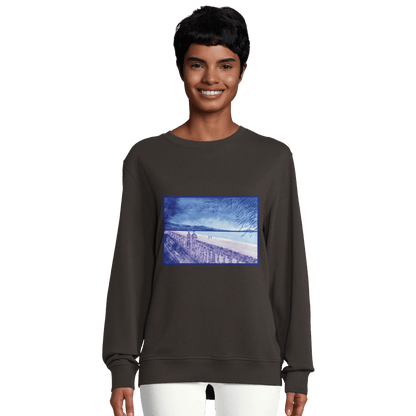 Sweat-shirt unisexe bio ras du cou - Souvenirs sur le sable&quot; - Julie COLLEONI