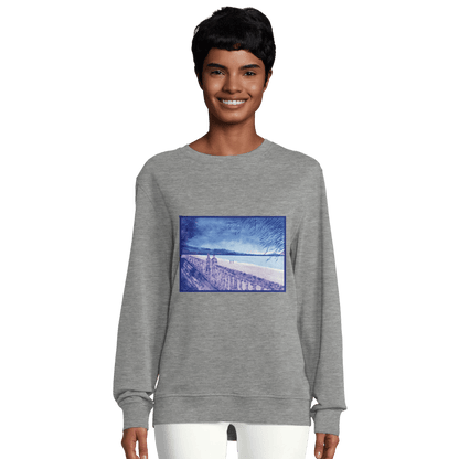 Sweat-shirt unisexe bio ras du cou - Souvenirs sur le sable&quot; - Julie COLLEONI