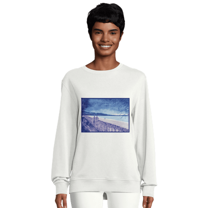 Sweat-shirt unisexe bio ras du cou - Souvenirs sur le sable&quot; - Julie COLLEONI