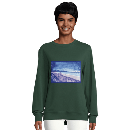 Sweat-shirt unisexe bio ras du cou - Souvenirs sur le sable&quot; - Julie COLLEONI