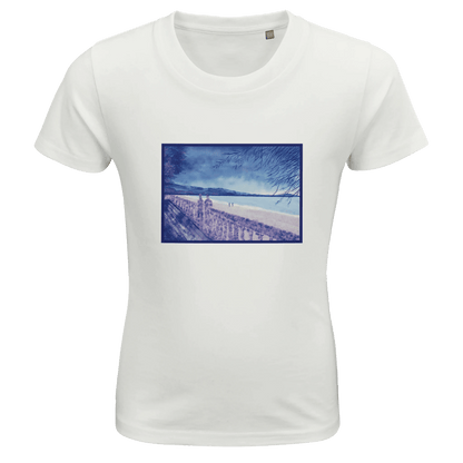 T-shirt enfant bio ajusté &quot;Souvenirs sur le sable&quot; - Julie COLLEONI