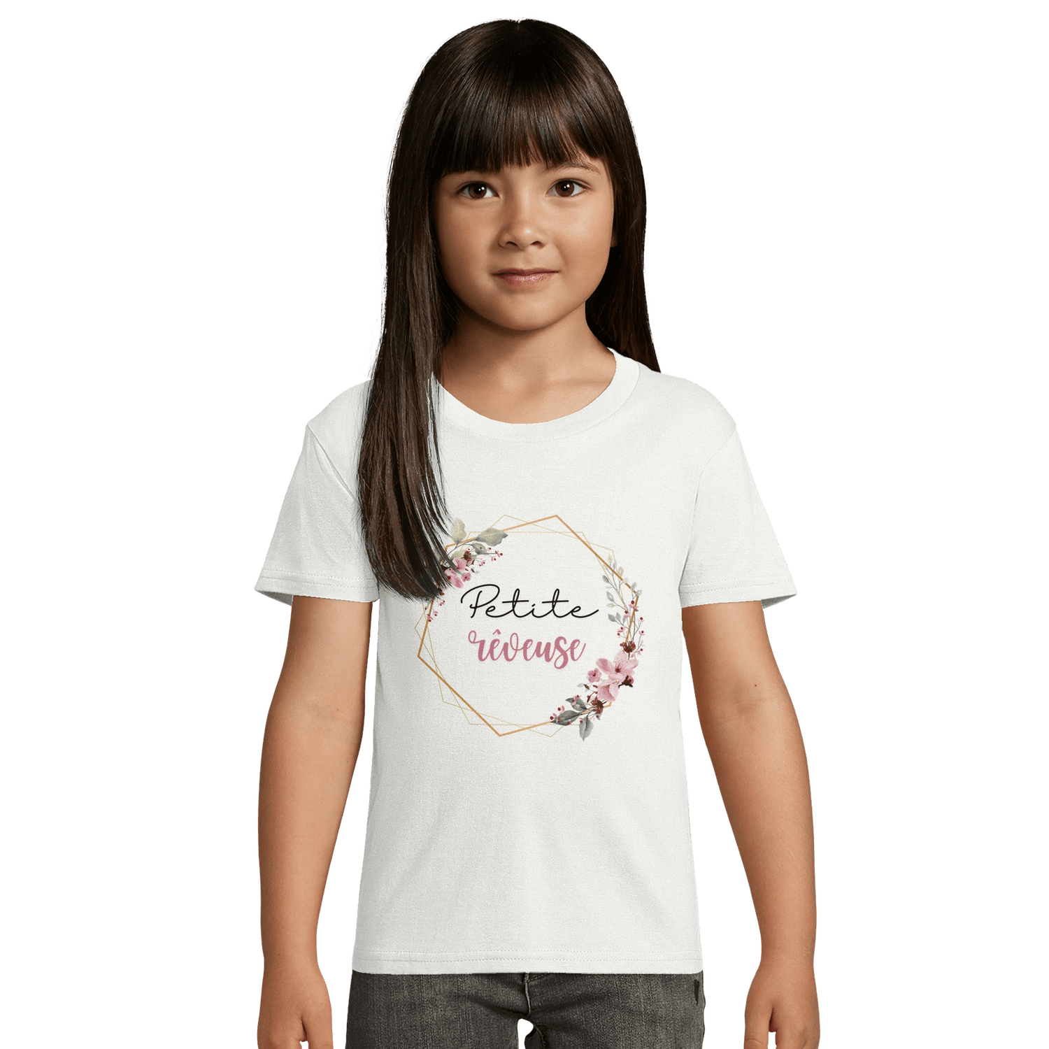 T-shirt enfant en coton bio ajusté Petite rêveuse - Julie COLLEONI