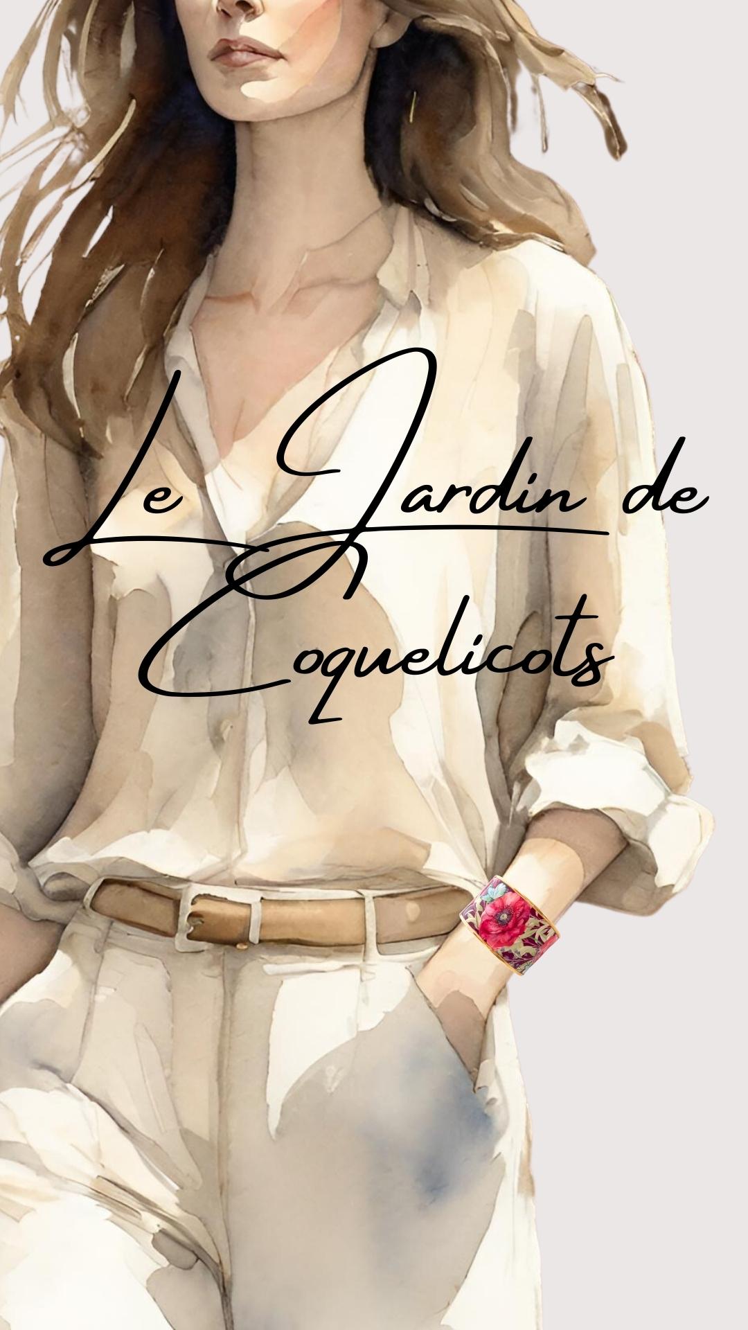 Bracelet Manchette &quot;Le Jardin de Coquelicots&quot; - Julie COLLEONI